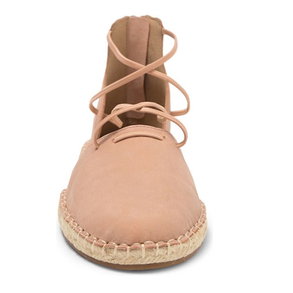 Eileen Fisher Lace-Up Leather Espadrille Sandal, Toffee Cream Pink Size 7.5, NWT - Picture 14 of 16